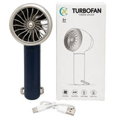 TurboFan Rechargeable Mini Cooling Fan | Portable Handheld USB Turbo Fan with 3 Speed Modes | Random color