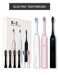 X3 Sonic Electric Toothbrush Rechargeable | USB Fast Charging Toothbrush with 5 Modes Deep Cleaning Whitening & Gum Care